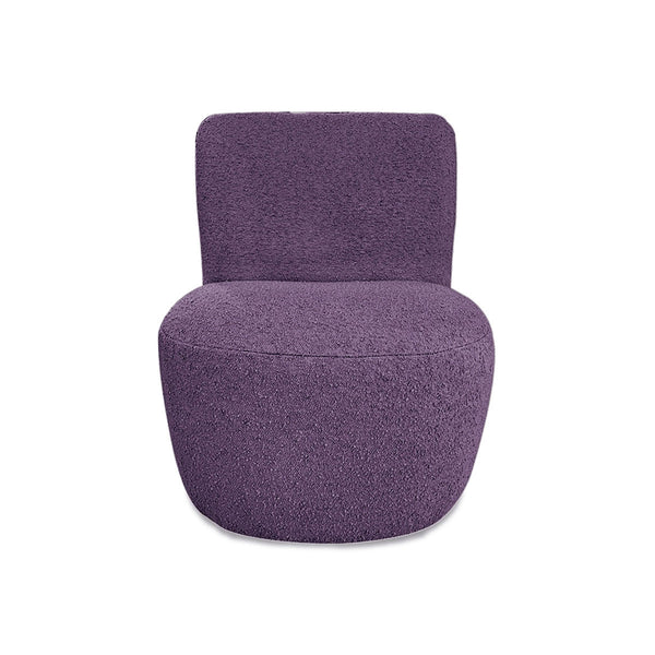 Fauteuil Eve Tissu Bouclette - Violet