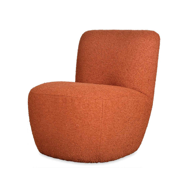 Eve armchair in bouclette fabric