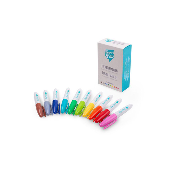 Box of 10 erasable silicone markers