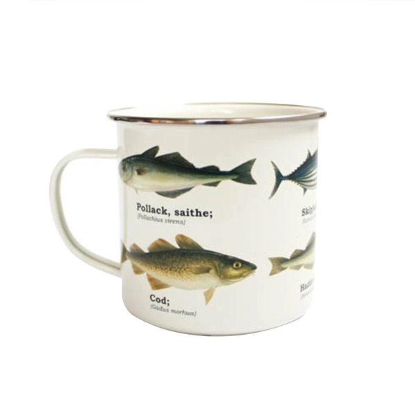 Tasse émail Poissons