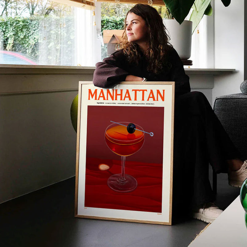 Affiche Cocktail - Elin Pk - Manhattan