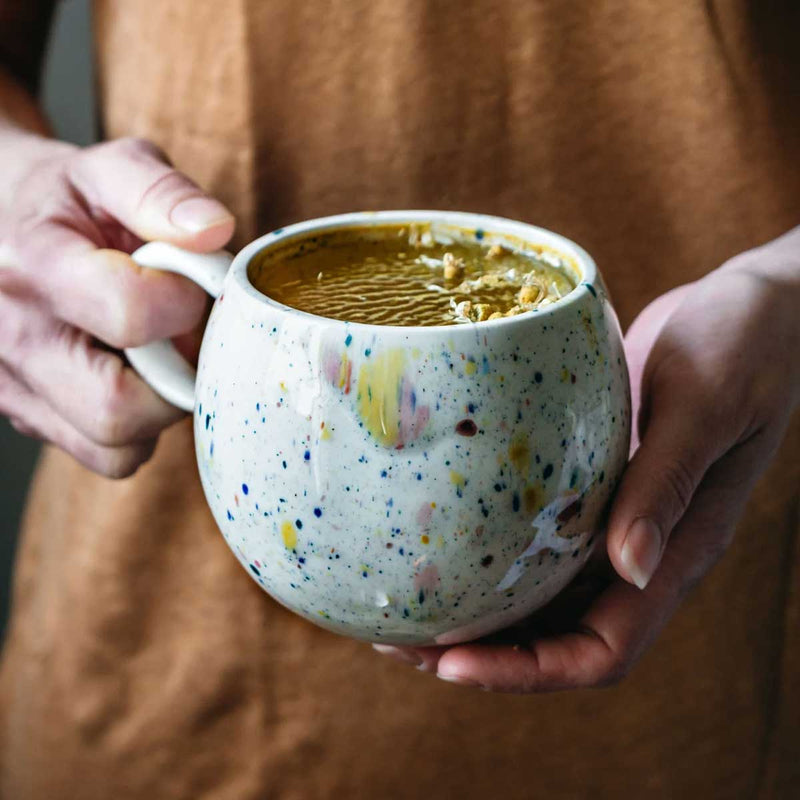 6 mugs en faïence avec support de rangement - Ustensile de cuisine/Mug- Tasses à café-verre à thé - leaderbazar