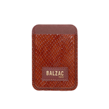 Porte-cartes Cuir Reptile Vernis - Cognac | Fleux | 3