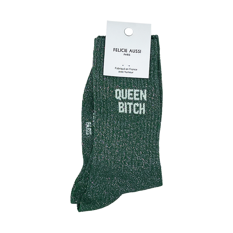 Chaussettes Queen Bitch Paillettes 36/40 - Aventurine