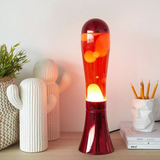 Lampe Lava Magma Rouge & Aluminium | Fleux | 4