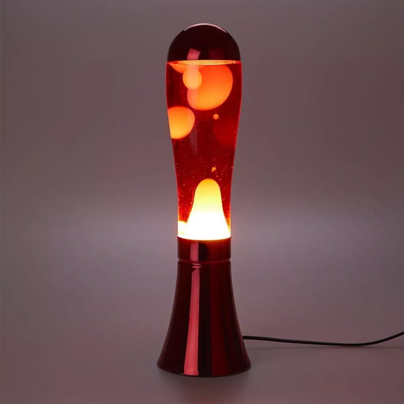 Lampe Lava Magma Rouge & Aluminium