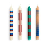 Set de 4 Bougies Pattern - Vert/Bleu/Marron | Fleux | 4