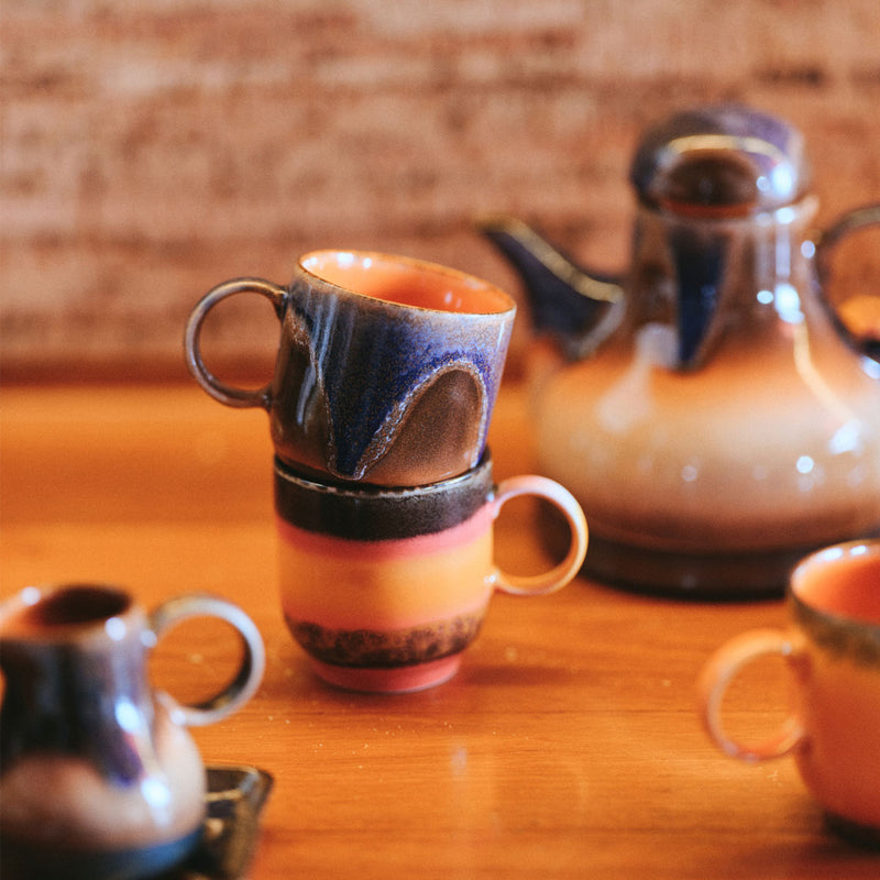 Tasse à Café en Céramique 70'S Arabica - 10.8 x 7.5 x 8 cm