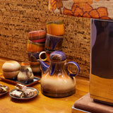 Lot de 4 Tasses à Café Java en Céramique 70'S - 8 x 7 cm | Fleux | 5