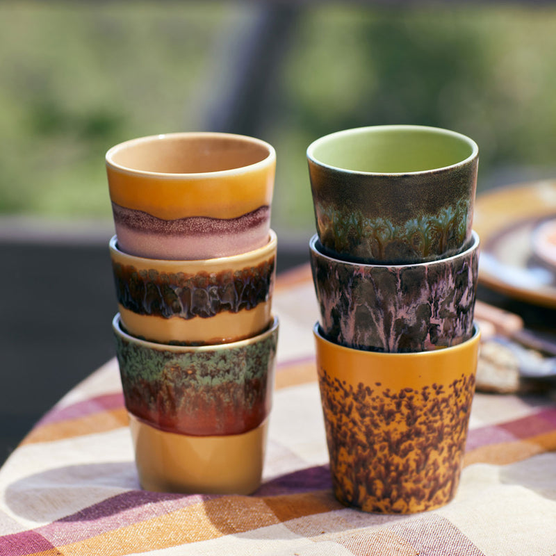 Lot de 6 Tasses à Café Valley 70's - Ø 7,5 cm