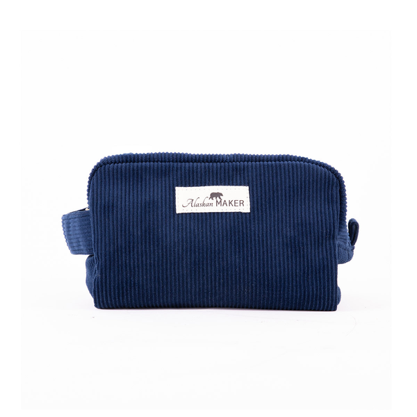 Trousse de toilette en velours Willow - Bleu Marine