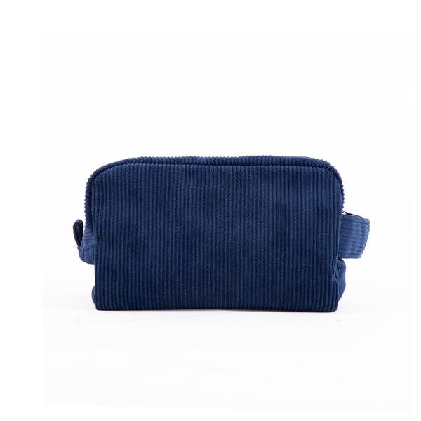 Trousse de toilette en velours Willow - Bleu Marine