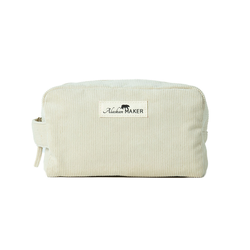 Trousse de toilette en velours Willow - Ivoire