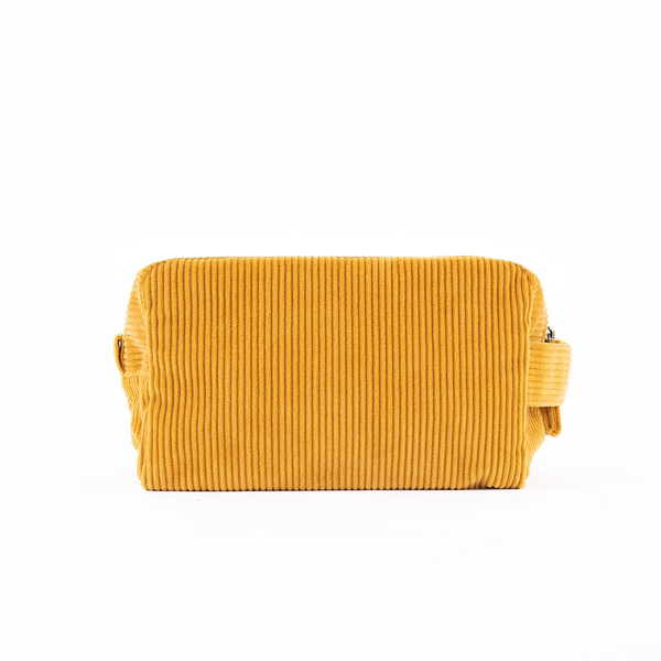 Trousse de toilette en velours Willow - Moutarde