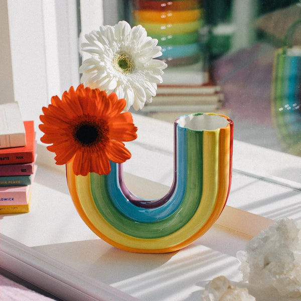 Vase Rainbow Double en céramique