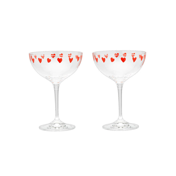 Set of 2 Classic Love Champagne Glasses