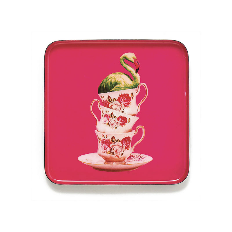 Vide-poche carré Flamingtea - 15 × 15 cm