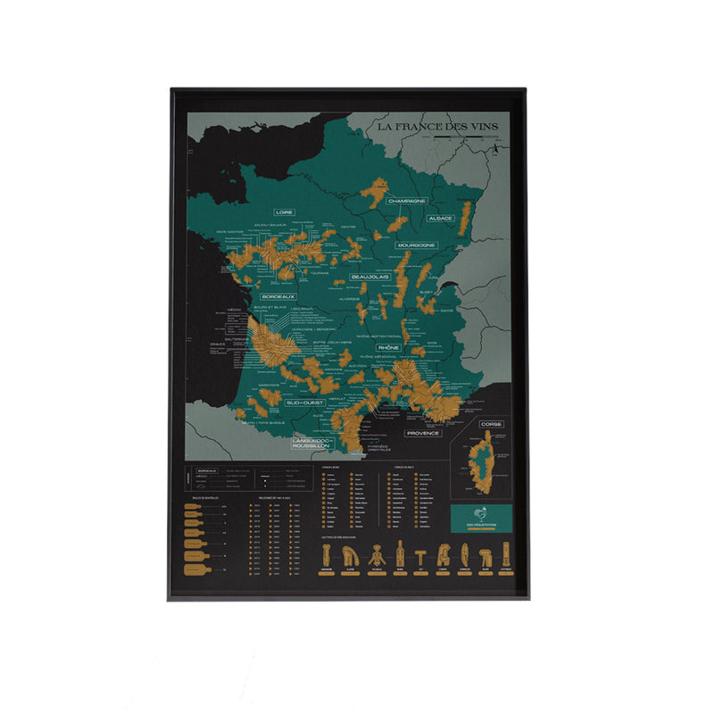 Carte à gratter - La France des vins - La Compagnie des Bonnes Bouteilles