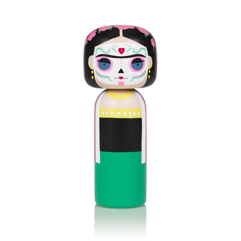 Kokeshi Sketch.inc Frida wooden figurine - Dia de los muertos - 14.5 cm